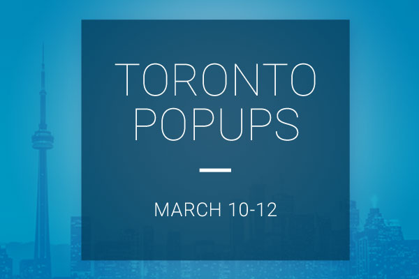 Toronto Bound...March Popups!