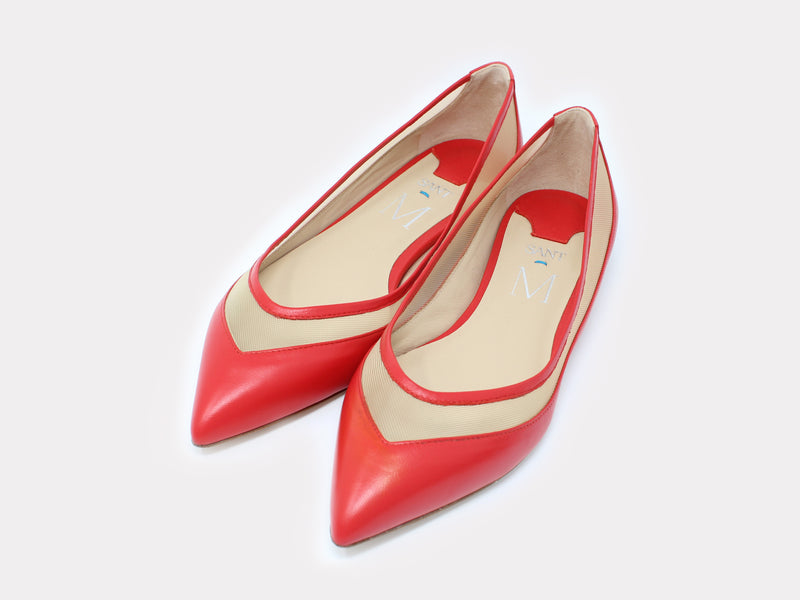 Brera Nappa Rossa Flats