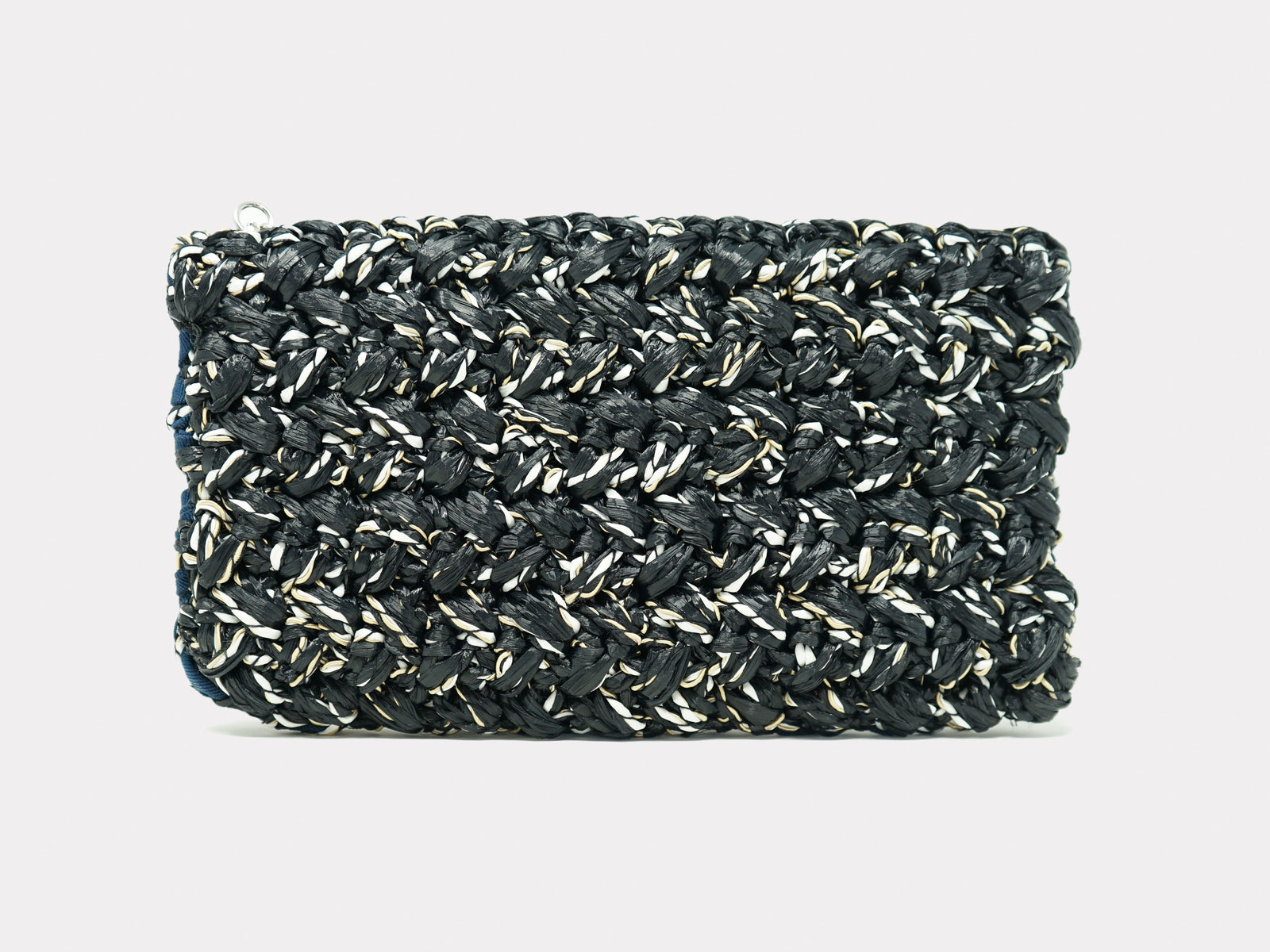 Lorenza Gandaglia Grosgrain Raffia Clutch Blue – SantM