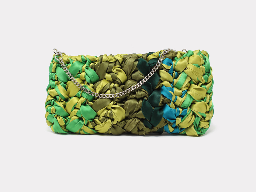 Lorenza Gandaglia Ribbon Clutch Green – SantM