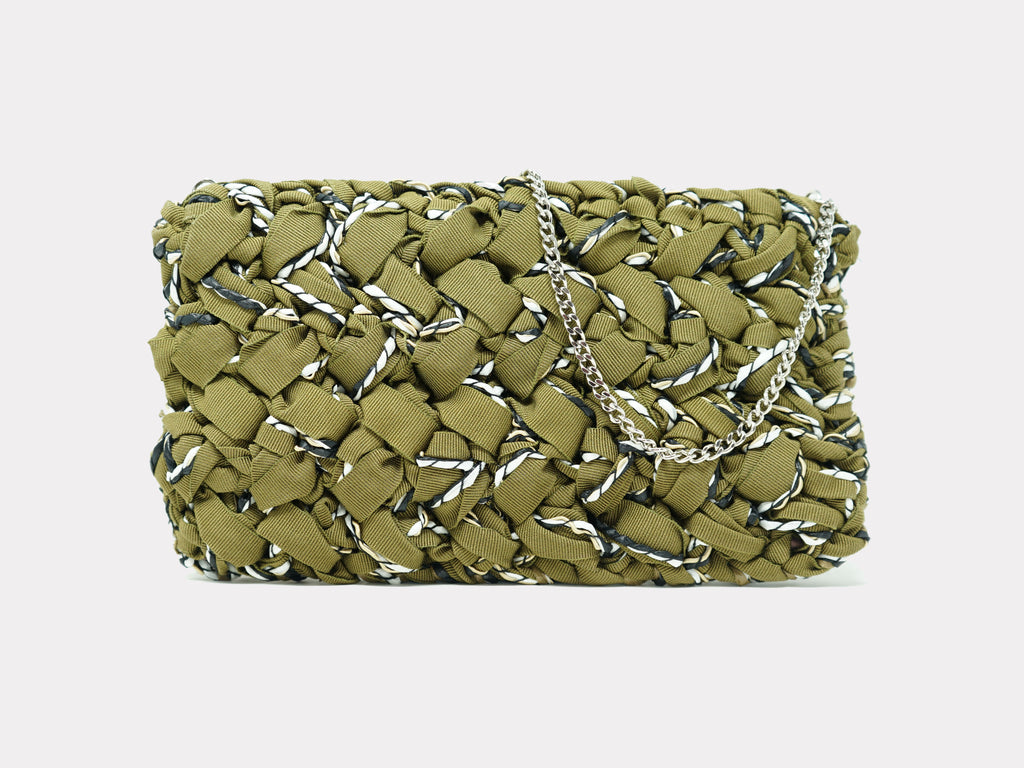 lorenza gandaglia（ロレンツァ ガンダリア） バッグ Lorenza Gandaglia Grosgrain Raffia Clutch Red – SantM